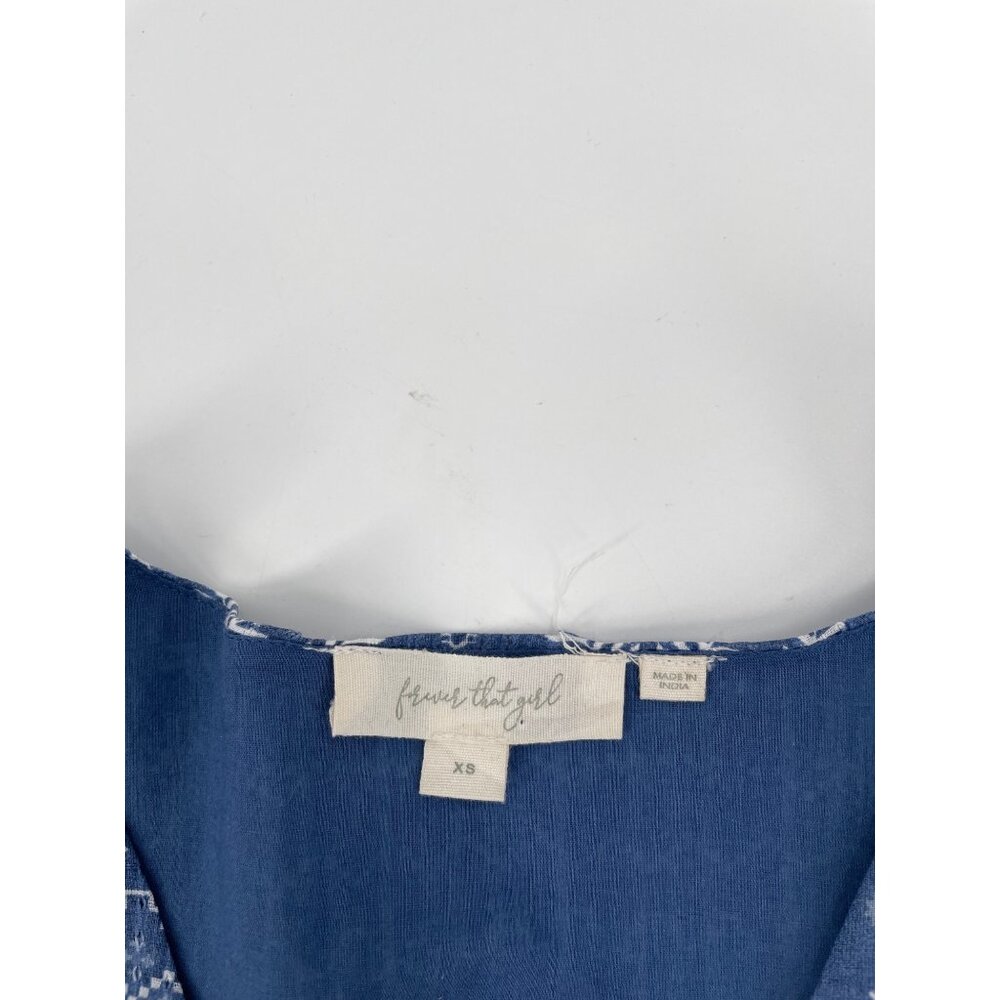 Anthropologie Forever That Girl Embroidered Smocked Blouse Top Womens XS Cottage - Picture 5 of 9